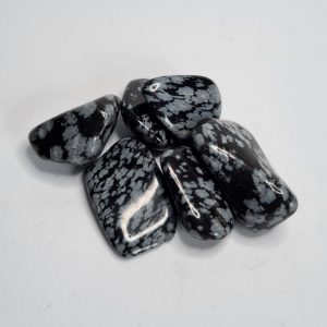 Obsidienne flocon de neige pierre roulée