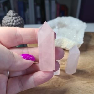 Petite pointe à poser en quartz rose